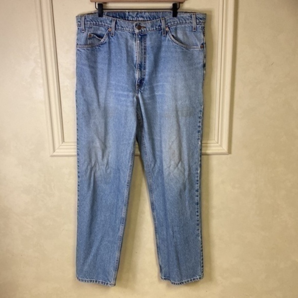 Vintage 90s Levis 550 Mens 39x33 Relaxed Fit Orange Tab Denim Jeans Blue